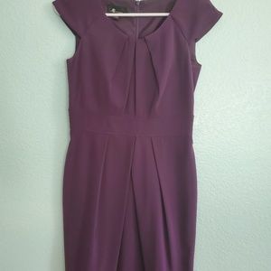 AB Studio purple semiformal dress with cap sleeves